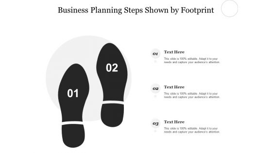 Business Planning Steps Shown By Footprint Ppt PowerPoint Presentation Inspiration Information PDF