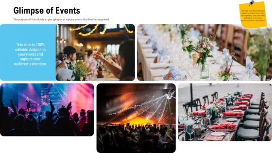 Business Portfolio For Event Management Enterprise Glimpse Of Events Information PDF