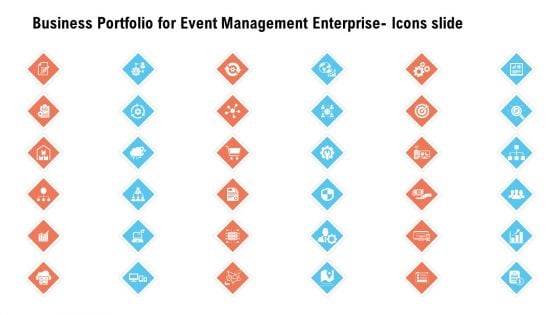 Business Portfolio For Event Management Enterprise Icons Slide Formats PDF