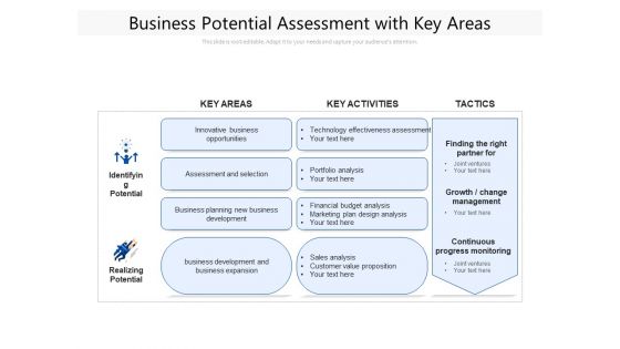 Business Potential Assessment With Key Areas Ppt PowerPoint Presentation File Example File PDF