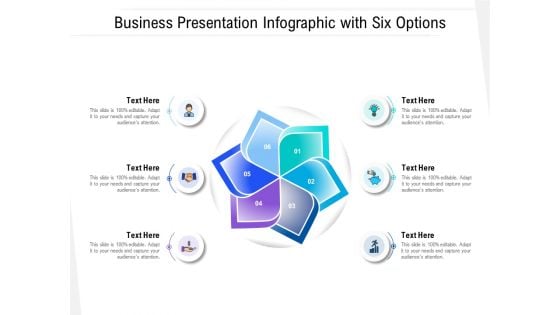 Business Presentation Infographic With Six Options Ppt PowerPoint Presentation Gallery Icons