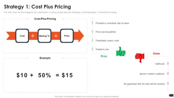 Business Pricing Model Strategy 1 Cost Plus Pricing Brochure PDF