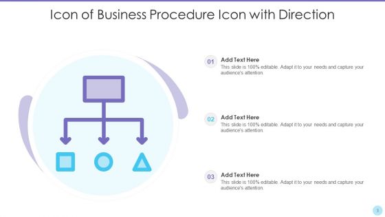 Business Procedure Icon Ppt PowerPoint Presentation Complete With Slides