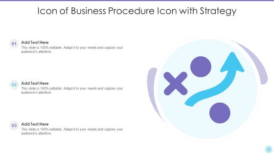 Business Procedure Icon Ppt PowerPoint Presentation Complete With Slides