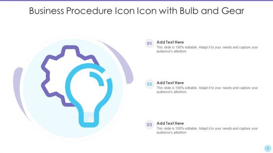 Business Procedure Icon Ppt PowerPoint Presentation Complete With Slides