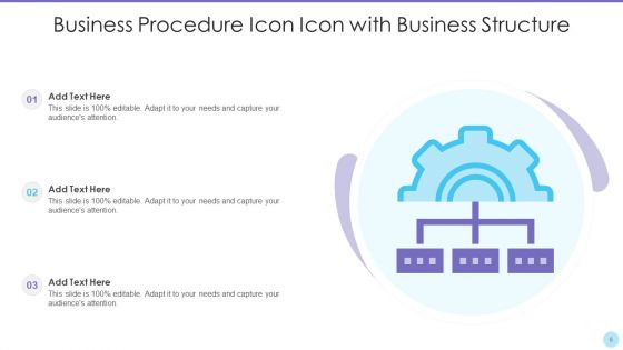 Business Procedure Icon Ppt PowerPoint Presentation Complete With Slides