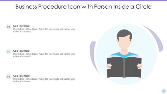 Business Procedure Icon Ppt PowerPoint Presentation Complete With Slides