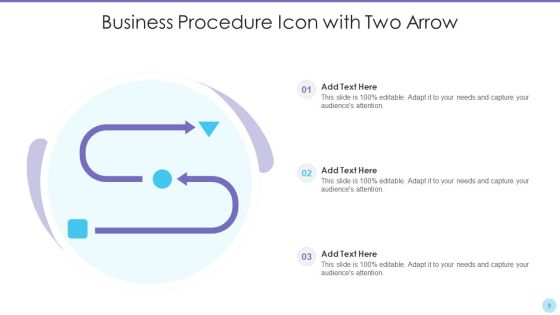 Business Procedure Icon Ppt PowerPoint Presentation Complete With Slides