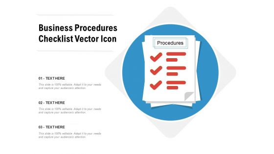 Business Procedures Checklist Vector Icon Ppt PowerPoint Presentation Gallery Format PDF