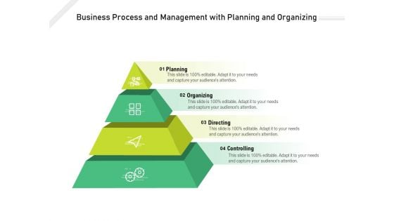 Business Process And Management With Planning And Organizing Ppt PowerPoint Presentation Gallery Slide Download PDF