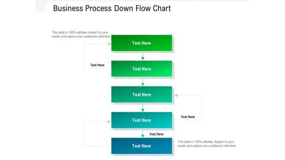 Business Process Down Flow Chart Ppt PowerPoint Presentation File Slide Download PDF