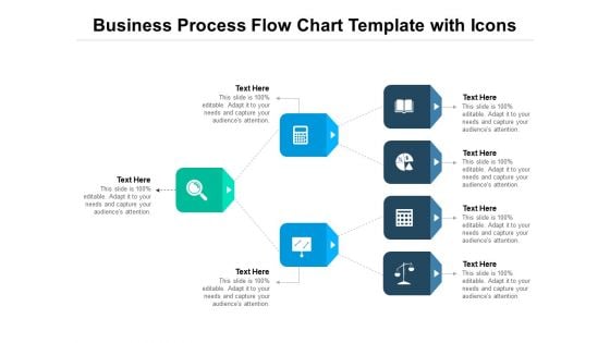 Business Process Flow Chart Template With Icons Ppt PowerPoint Presentation Show Examples PDF