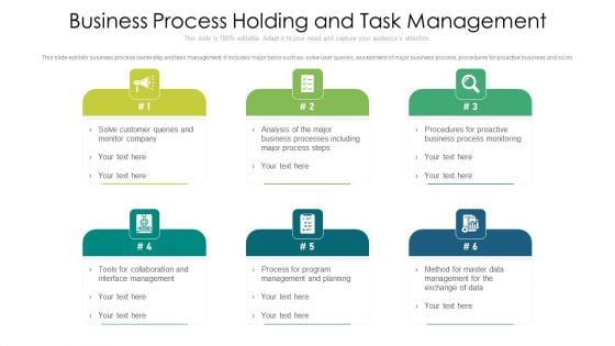 Business Process Holding And Task Management Ppt PowerPoint Presentation File Slide Download PDF