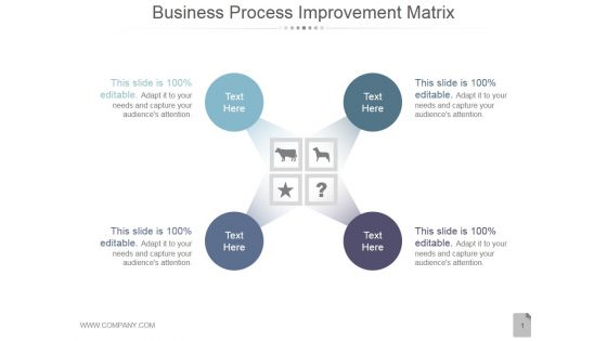 Business Process Improvement Matrix Ppt PowerPoint Presentation Backgrounds