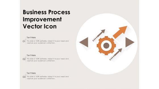 Business Process Improvement Vector Icon Ppt PowerPoint Presentation Icon Model PDF