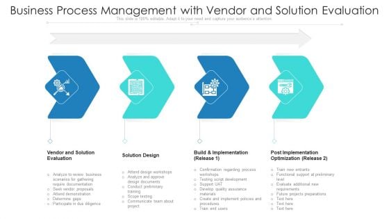 Business Process Management With Vendor And Solution Evaluation Ppt PowerPoint Presentation Show Example Introduction PDF