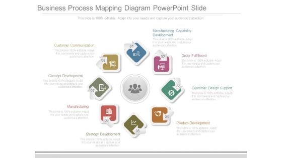Business Process Mapping Diagram Powerpoint Slide