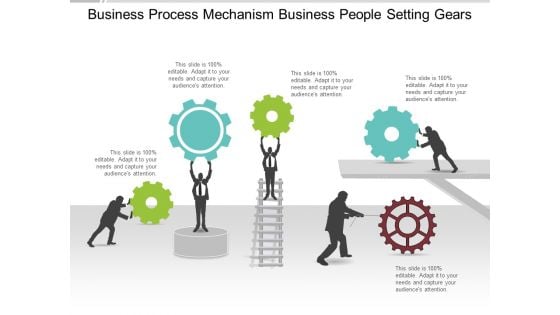 Business Process Mechanism Business People Setting Gears Ppt PowerPoint Presentation Ideas Picture