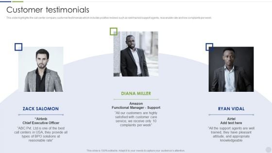 Business Process Outsourcing Company Profile Customer Testimonials Portrait PDF Business Process Outsourcing Company Profile Customer Testimonials Portrait PDF