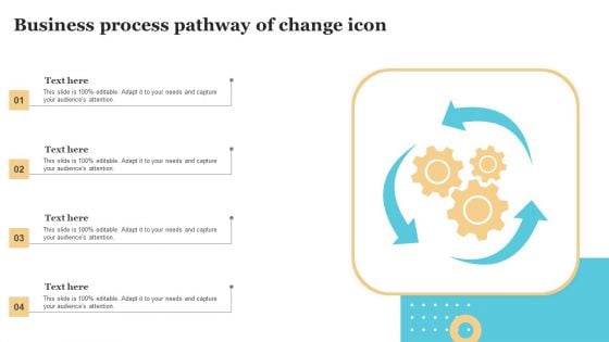 Business Process Pathway Of Change Icon Slides PDF