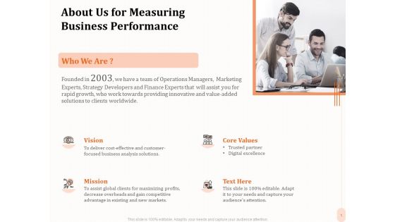 Business Process Performance Measurement About Us For Measuring Business Performance Ideas PDF Business Process Performance Measurement About Us For Measuring Business Performance Ideas PDF