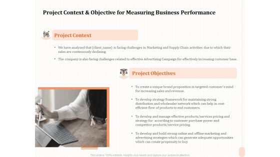 Business Process Performance Measurement Project Context And Objective For Measuring Business Performance Elements PDF