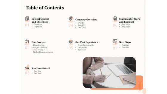 Business Process Performance Measurement Table Of Contents Sample PDF