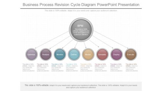 Business Process Revision Cycle Diagram Powerpoint Presentation