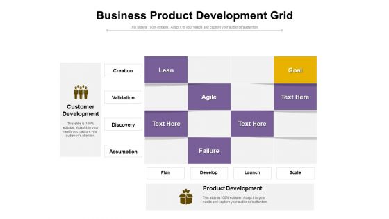 Business Product Development Grid Ppt PowerPoint Presentation File Maker PDF