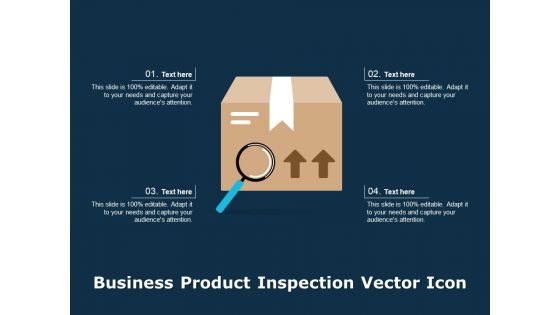 Business Product Inspection Vector Icon Ppt PowerPoint Presentation Outline Picture PDF