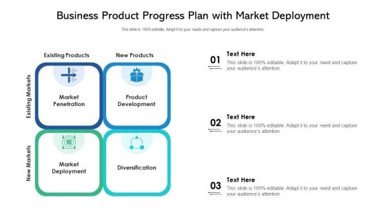 Business Product Progress Plan With Market Deployment Ppt PowerPoint Presentation File Aids PDF