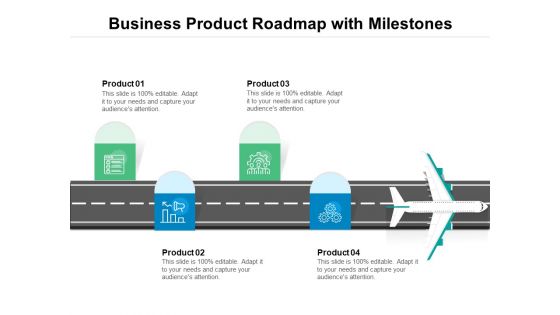 Business Product Roadmap With Milestones Ppt PowerPoint Presentation Layouts Inspiration PDF