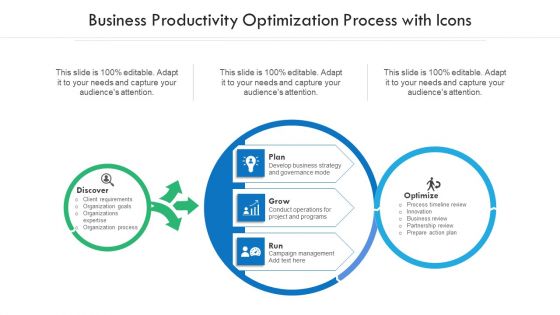 Business Productivity Optimization Process With Icons Ppt Summary Layout PDF