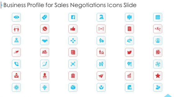 Business Profile For Sales Negotiations Icons Slide Ppt Summary Outfit PDF