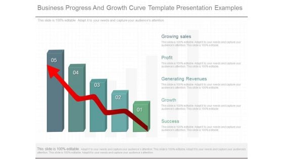Business Progress And Growth Curve Template Presentation Examples