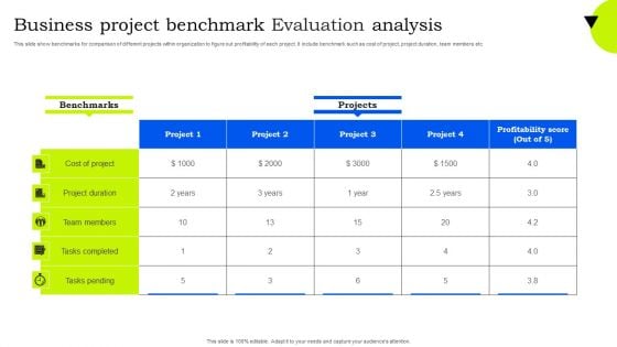 Business Project Benchmark Evaluation Analysis Download PDF