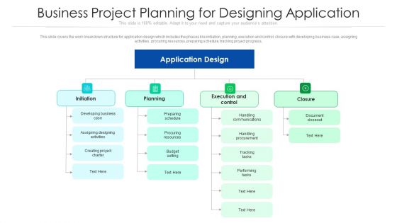 Business Project Planning For Designing Application Ppt PowerPoint Presentation File Graphics Pictures PDF