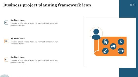 Business Project Planning Framework Icon Ppt File Example Introduction PDF