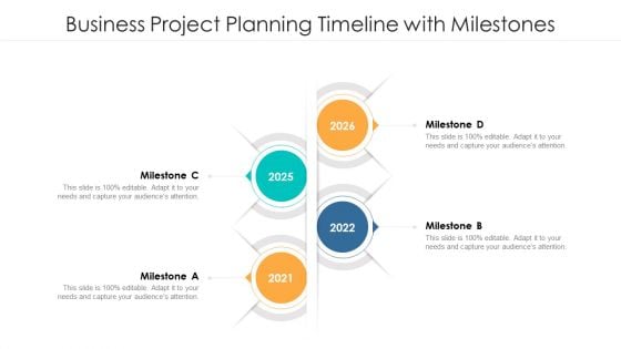 Business Project Planning Timeline With Milestones Ppt Gallery Portfolio PDF