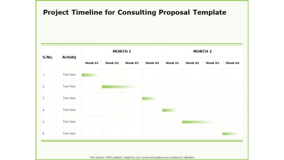 Business Project Timeline For Consulting Proposal Template Ppt Inspiration Rules PDF