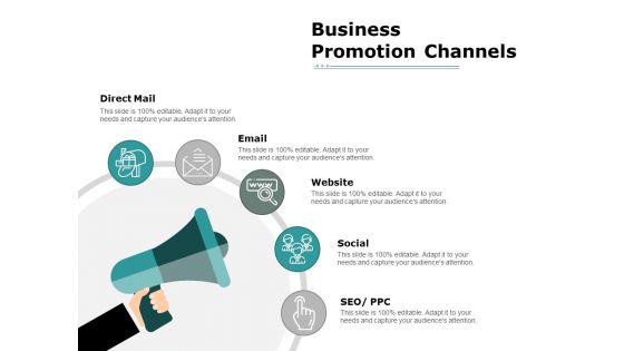 Business Promotion Channels Ppt PowerPoint Presentation Professional Graphics Download