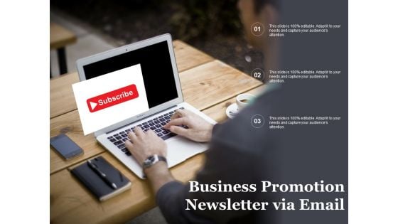 Business Promotion Newsletter Via Email Ppt PowerPoint Presentation Styles File Formats