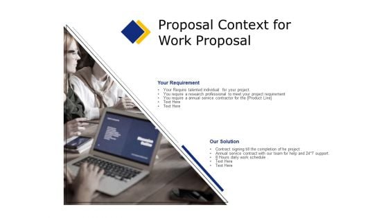 Business Proposal Context For Work Proposal Ppt Gallery Slide PDF