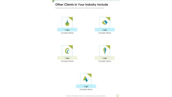 Business Proposal For Successful Workshop Delivery Other Clients In Your Industry Include One Pager Sample Example Document