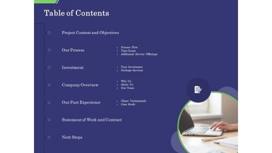 Business Proposal Table Of Contents Ppt Gallery Example Introduction PDF