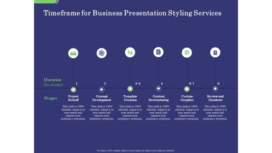 Business Proposal Timeframe For Business Presentation Styling Services Ppt Visual Aids Diagrams PDF