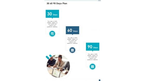 Business Proposal To Raise Funding From Angel Investor 30 60 90 Days Plan One Pager Sample Example Document Business Proposal To Raise Funding From Angel Investor 30 60 90 Days Plan One Pager Sample Example Document