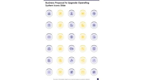 Business Proposal To Upgrade Operating System Icons Slide One Pager Sample Example Document