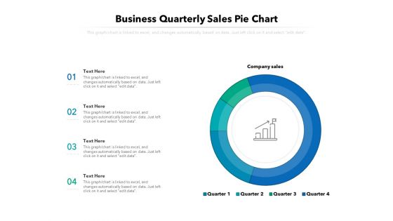 Business Quarterly Sales Pie Chart Ppt PowerPoint Presentation Icon Slides PDF