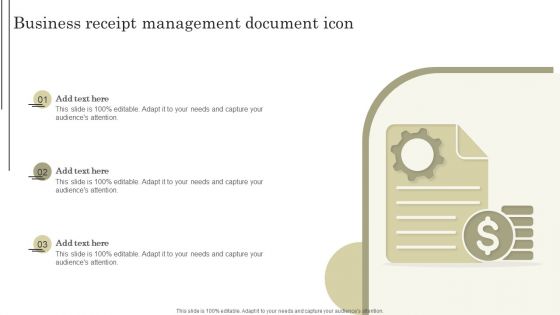 Business Receipt Management Document Icon Demonstration PDF